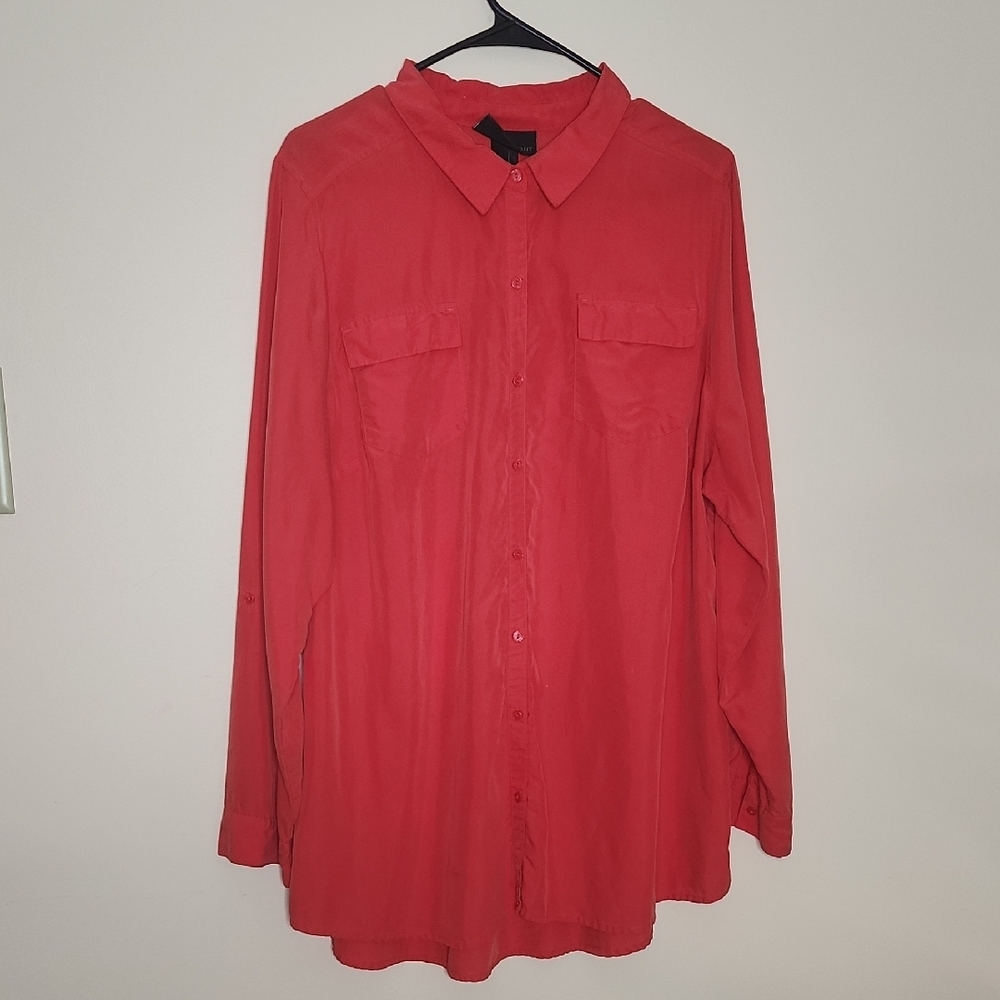 Red Button-Up Shirt